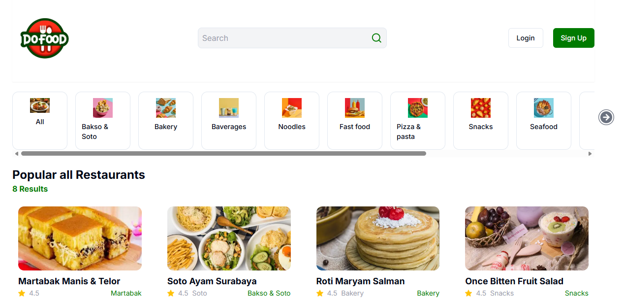 Multi-Vendor Food Delivery Web Application (Platform Pemesanan Makanan)